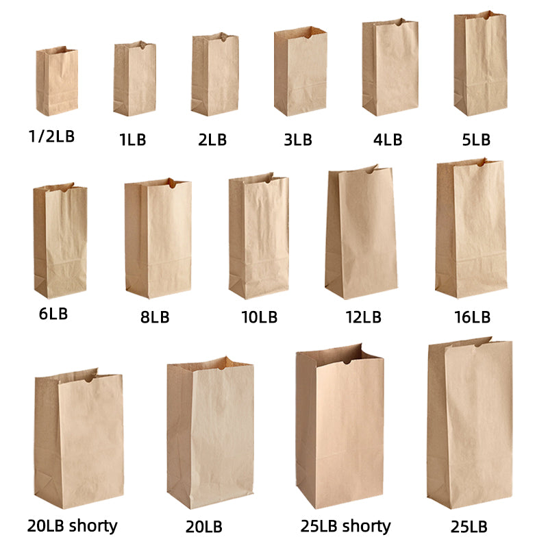 Customized Printed Kraft Recycled SOS Paper Bags