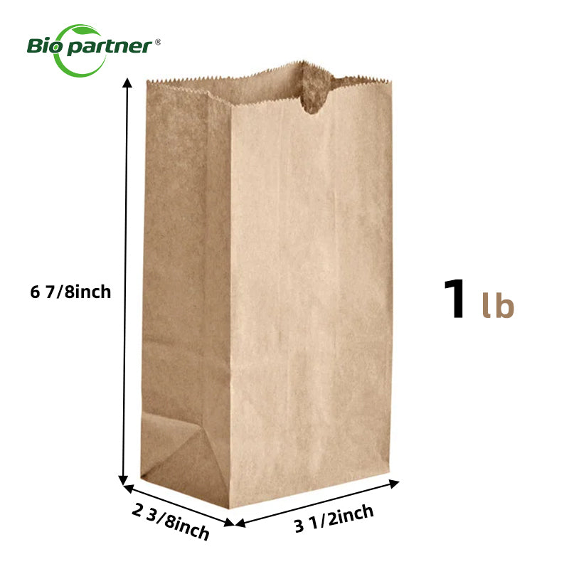 Customized Printed Kraft Recycled SOS Paper Bags