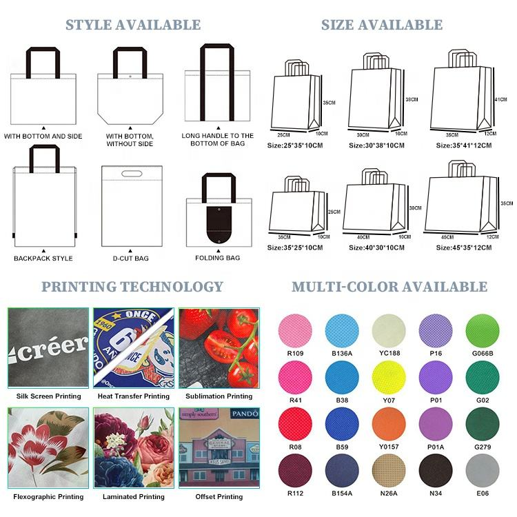 Customized Printed Non Woven Tote Bag