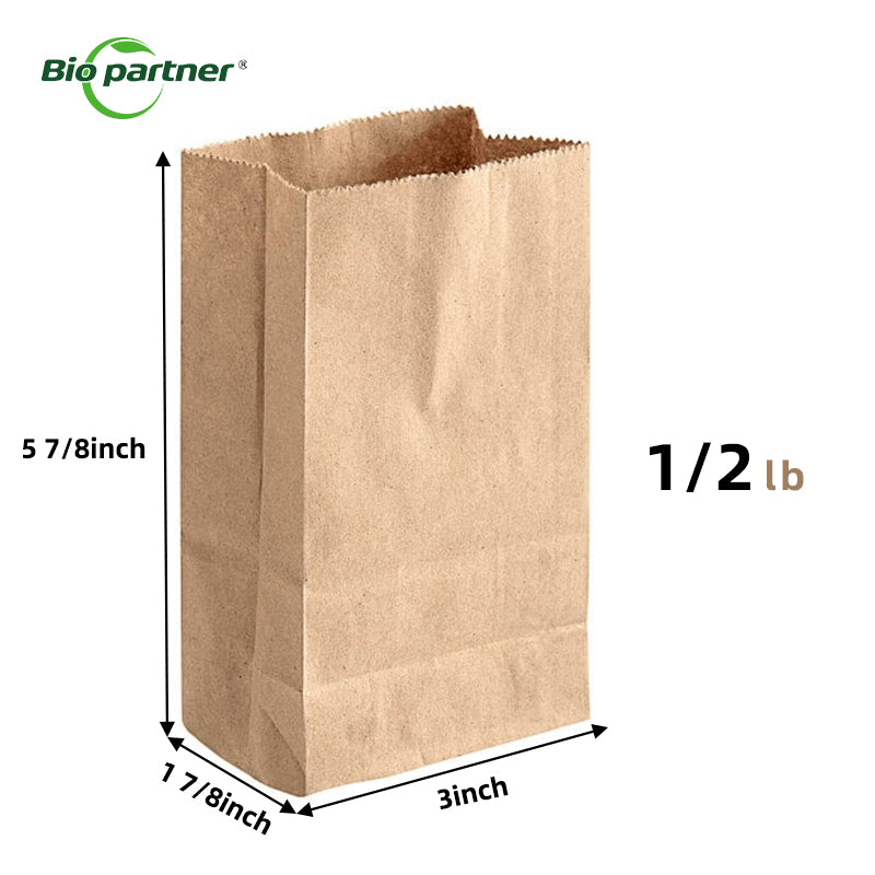 Customized Printed Kraft Recycled SOS Paper Bags