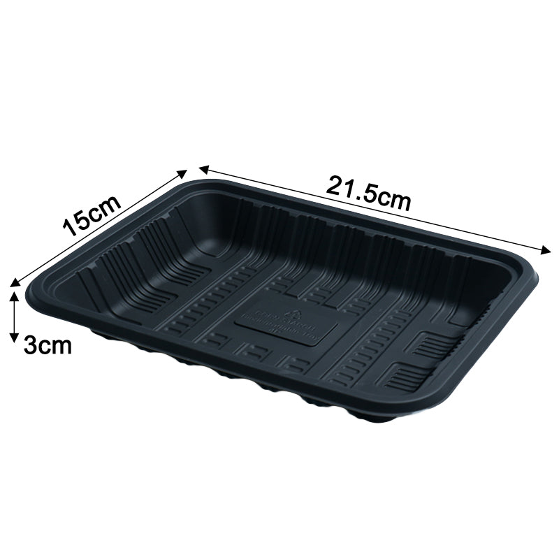 Customized Black Disposable Fresh Tray (corn starch )