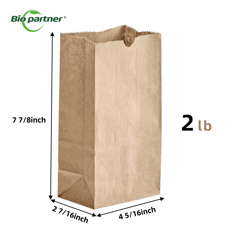 Customized Printed Kraft Recycled SOS Paper Bags