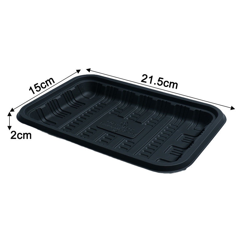 Customized Black Disposable Fresh Tray (corn starch )