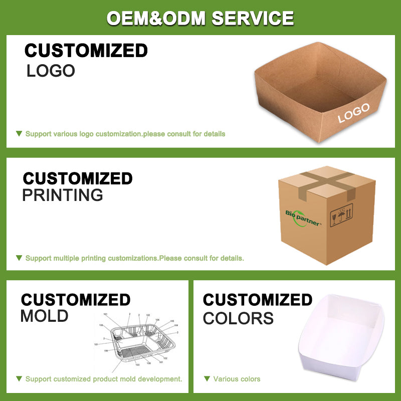 Customized Disposable Paper Food Tray