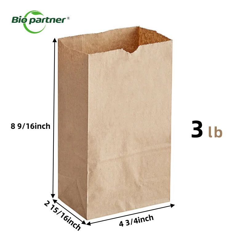 Customized Printed Kraft Recycled SOS Paper Bags