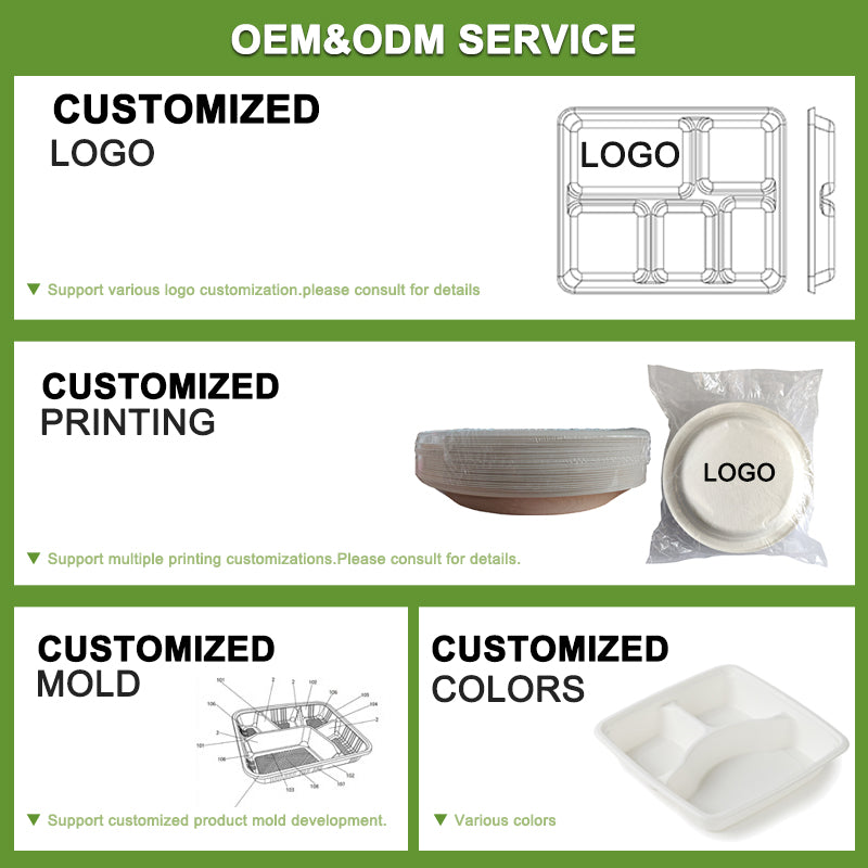 Customized Disposable Tray (Bagasse)