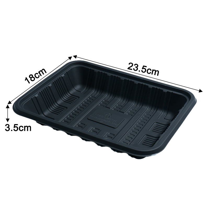 Customized Black Disposable Fresh Tray (corn starch )