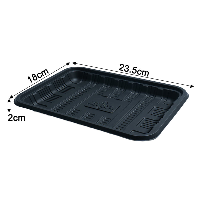 Customized Black Disposable Fresh Tray (corn starch )
