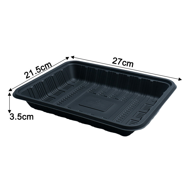 Customized Black Disposable Fresh Tray (corn starch )