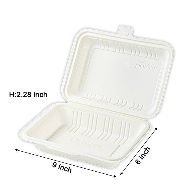 Customized Disposable Clamshell Container (corn starch )