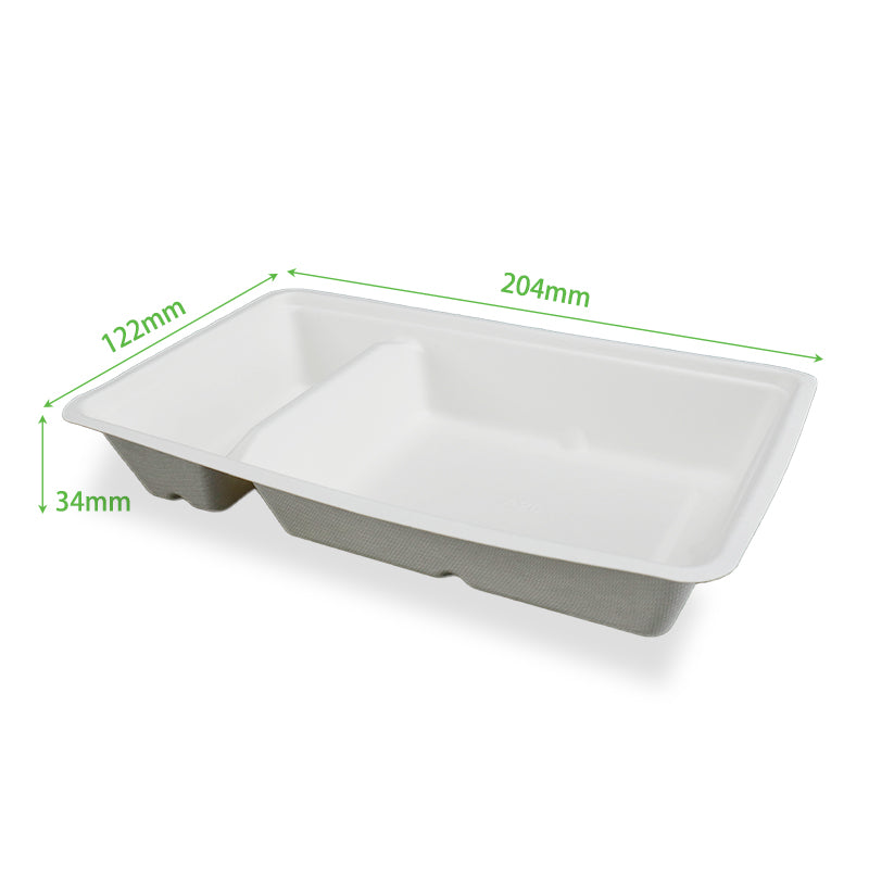 Customized Disposable Bagasse Snack Tray