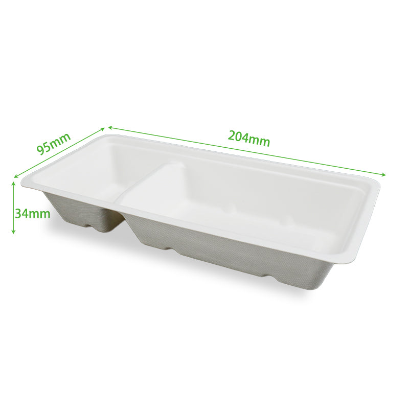 Customized Disposable Bagasse Snack Tray