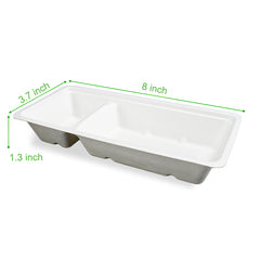 Disposable A22 Snack Tray (sugarcane bagasse made)