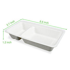 Disposable A23 Snack Tray (sugarcane bagasse made)