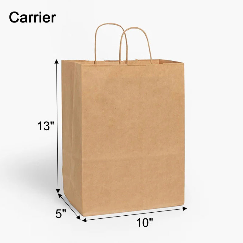 Customized Printed Kraft Recycled Shopping Paper Bags