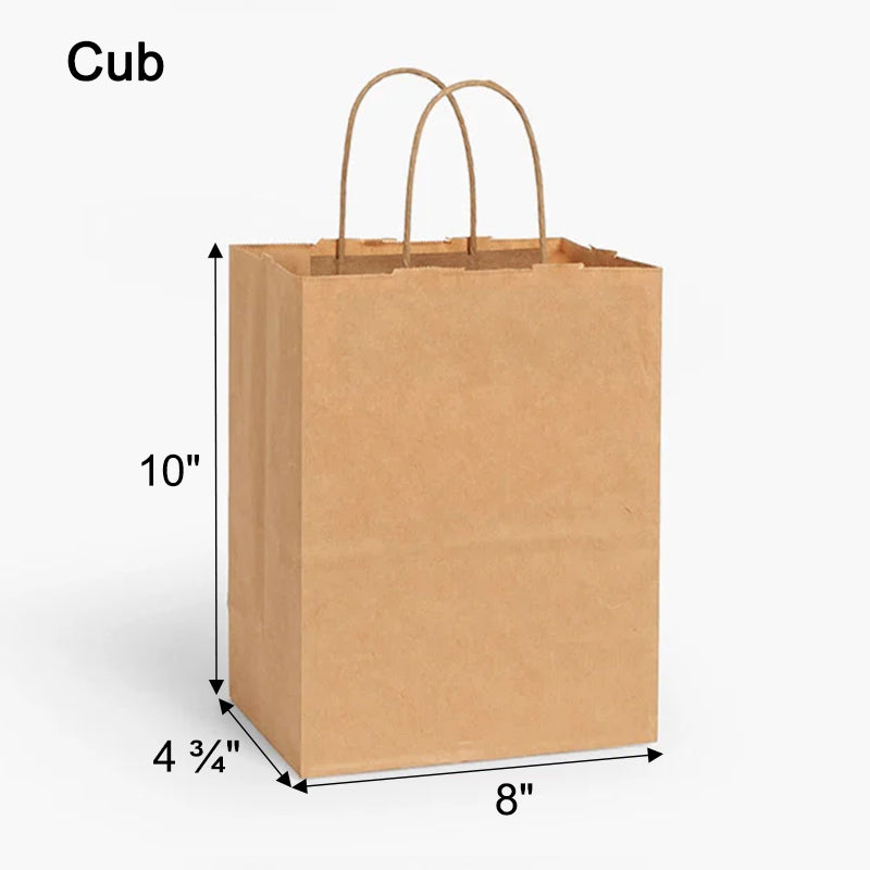Customized Printed Kraft Recycled Shopping Paper Bags