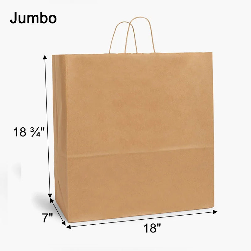 Customized Printed Kraft Recycled Shopping Paper Bags