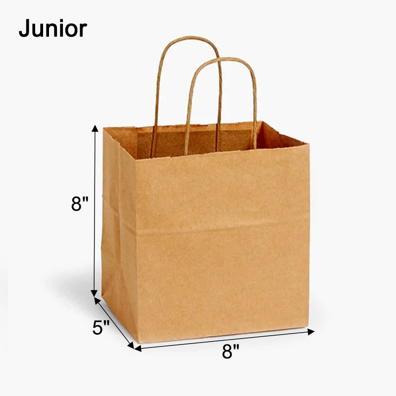 Customized Printed Kraft Recycled Shopping Paper Bags