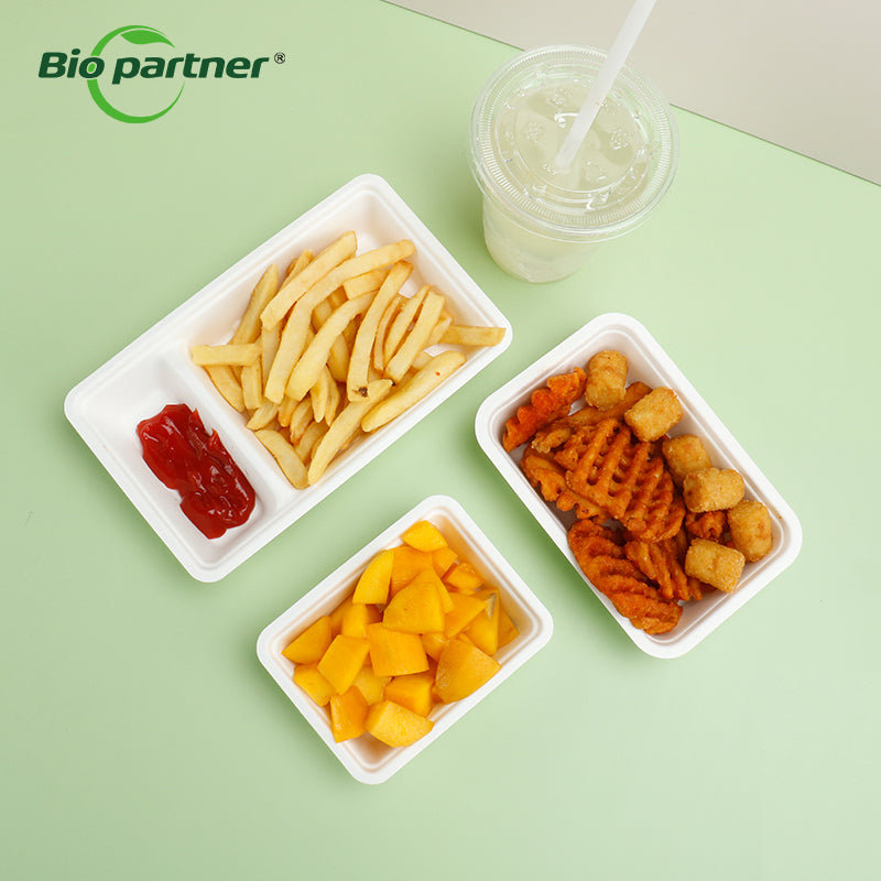 Customized Disposable Bagasse Snack Tray
