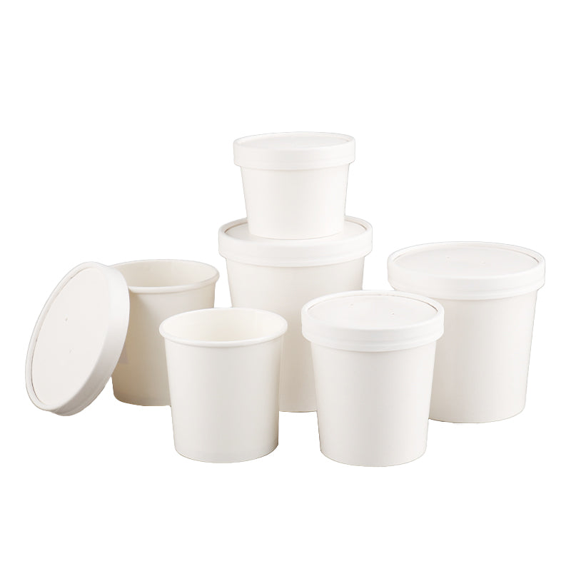 Customized Printed White Paper Soup Cup