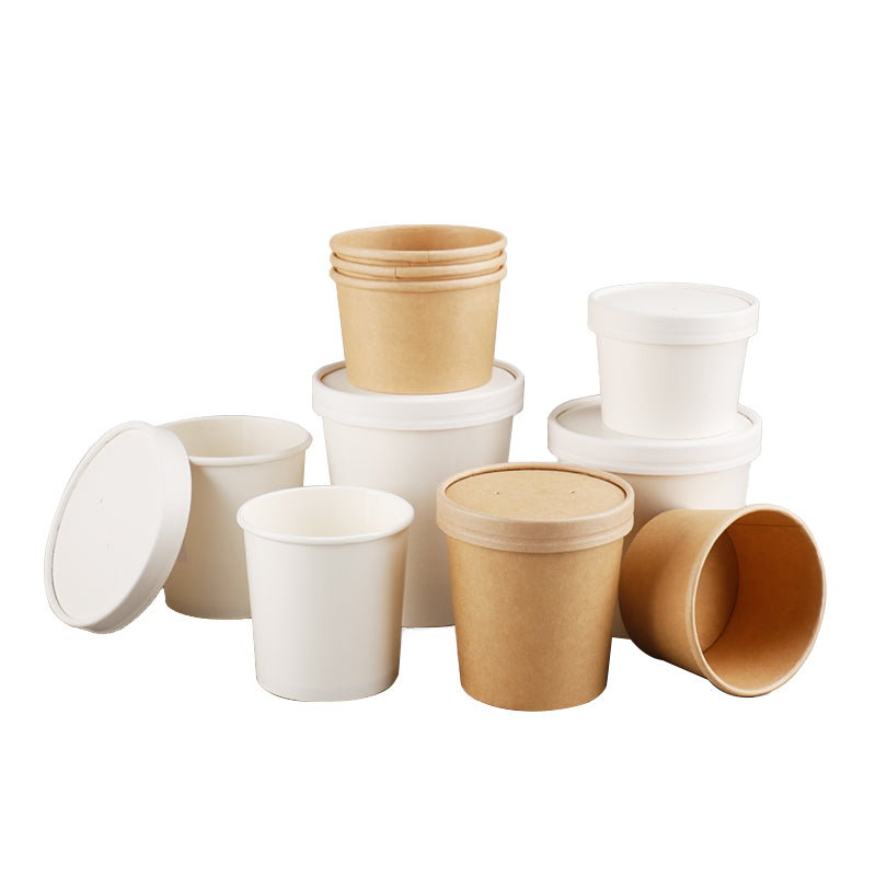 Customized Printed Kraft Paper Soup Cup