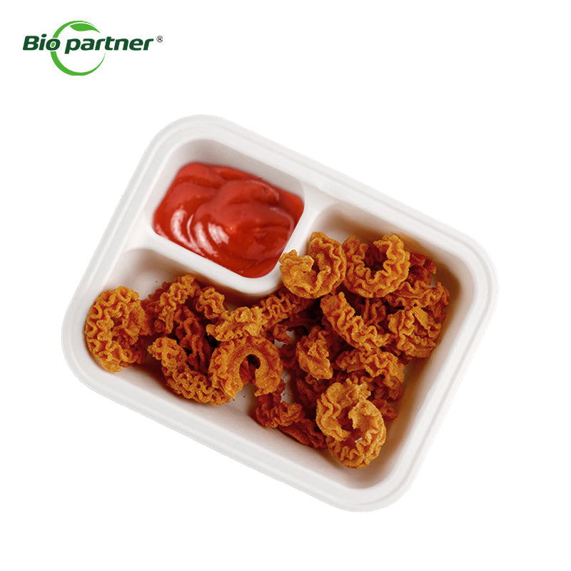 Compostable Compartment Bagasse Nacho Tray