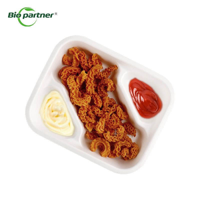 Compostable Compartment Bagasse Nacho Tray