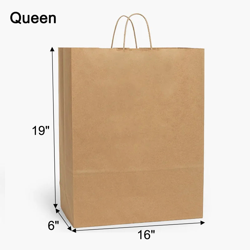 Customized Printed Kraft Recycled Shopping Paper Bags