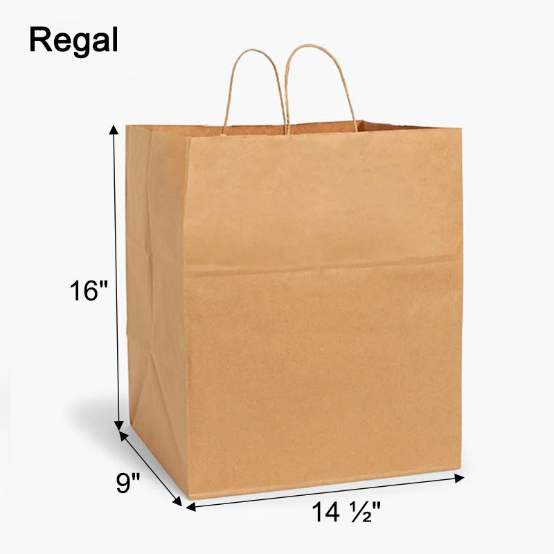 Customized Printed Kraft Recycled Shopping Paper Bags