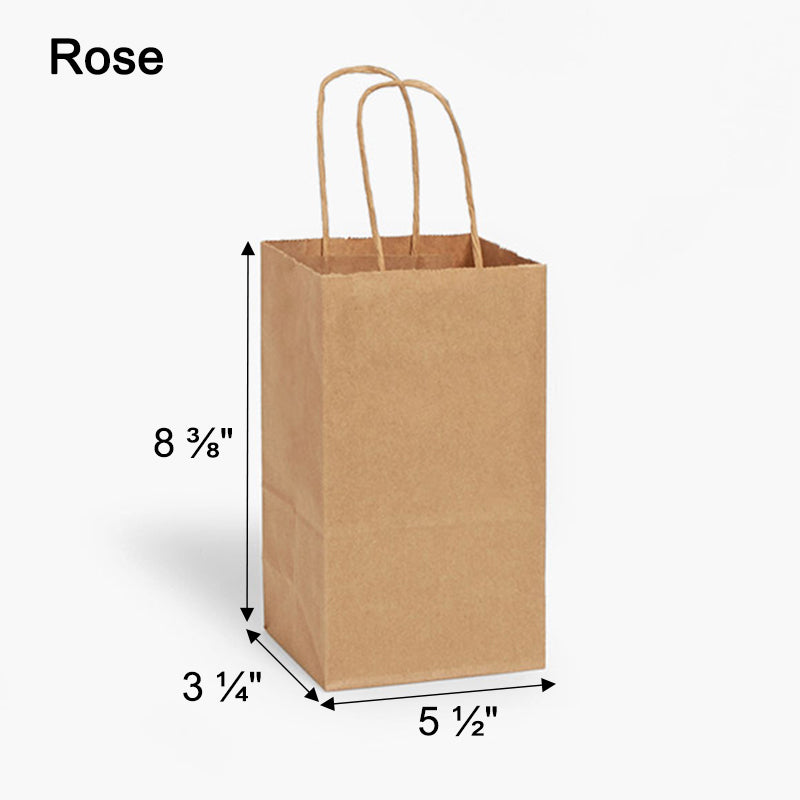 Customized Printed Kraft Recycled Shopping Paper Bags