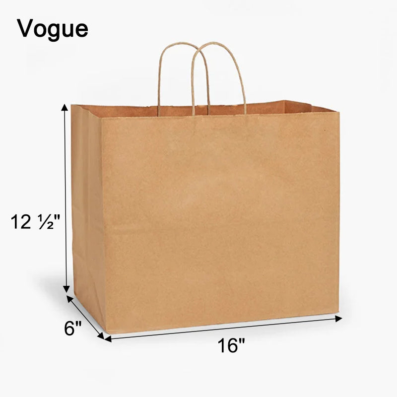 Customized Printed Kraft Recycled Shopping Paper Bags